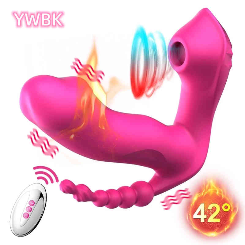 Masseur sexe toys pénis coq ywbk la plus récente mise à niveau 3 en 1 point sensible du vibrateur de suceur
