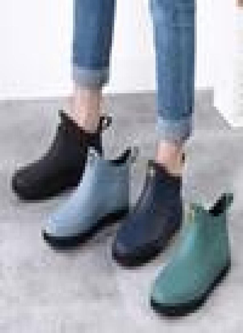 

rain boots of short boots kitchen nonslip rubber shoes soft shoes with soles of work wear insurance fashion unisex waterproof shoe, Black