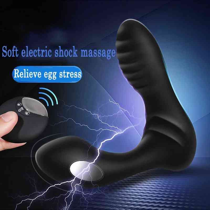 Massager Penis Cock Wireless Remote Control Electric Shock Male Prostate Vibrator Electrical Stimulation Butt Plug Ana Sex Toys for Men Gay-image-797418762