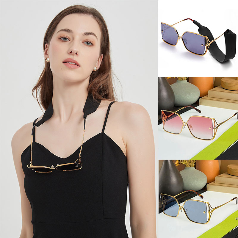 Femmes EDGE Lunettes de soleil Z1629U avec tour de cou noir Dames Style de mode Lunettes UV400 femmes Marque Top Lunettes de haute qualité