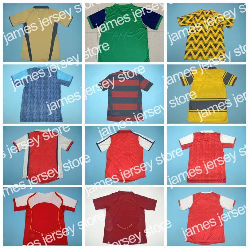

New 1982 1984 1991 94 Retro Soccer 14 HENRY Vinatge Jersey 9 REYES 10 BERGKAMP 4 VIEIRA FABREGAS ROSICKY WRIGHT PIRES Football Shirt Kits A--N, Green