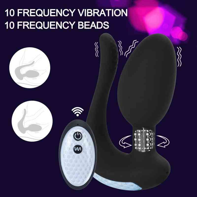 Clearance PromotionButt Bead Vibrator Masturbation Massager Penis Anal Shop Cock Plug Female Remote Tool Prostate Control Erotic Sex Rotating Toy-image-792823472