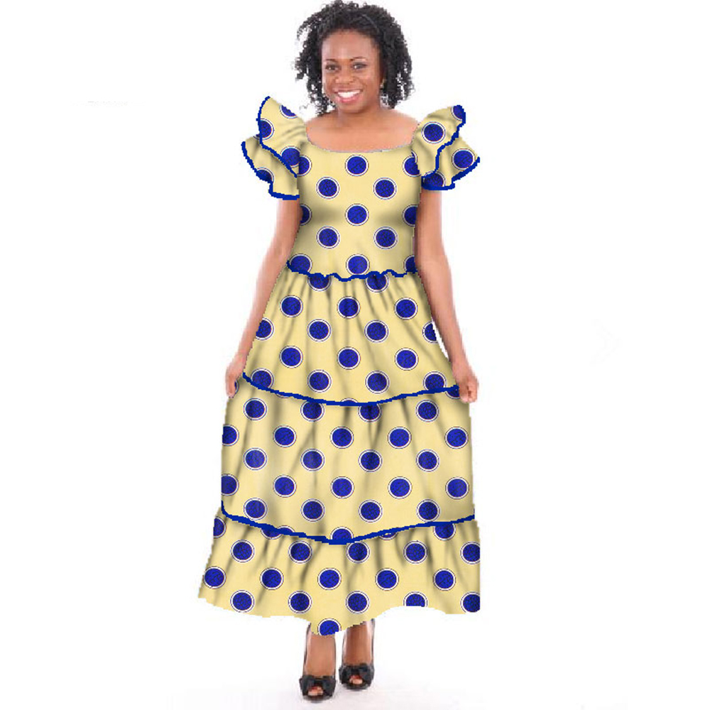 BintaRealWax Summer Dashiki Casual Dresses African Long Clothing For Women Bazin Riche Plus Size Party Dress For Femme WY253