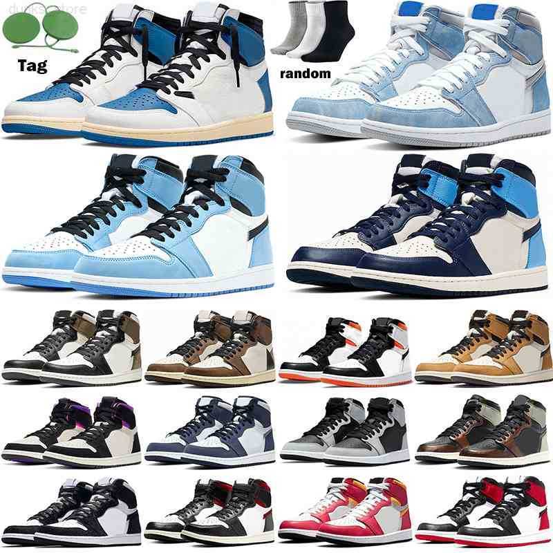 

jumpman 1 1s University blue Military basketball shoes Hyper Royal Electgo Orange Chicago Twist unc Trainers mens womens sneakers, Shattered backboard