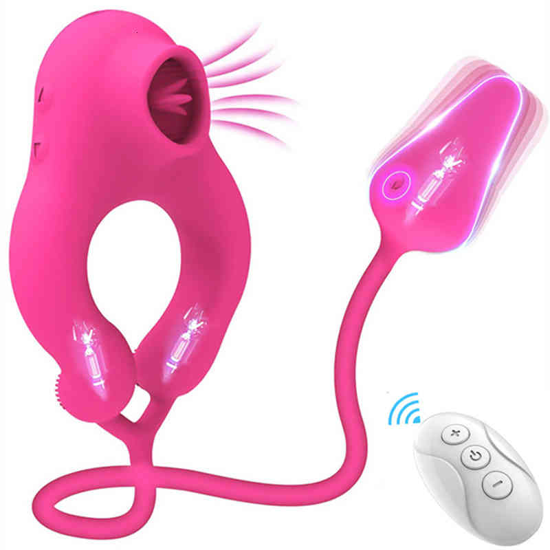 Massager Cock Silicone Tongue Licking Anal Butt Plug Vibrator Nipples Clitoris Penis Massage Sex Toys for Women Men Couples Flirting Games-image-792711388