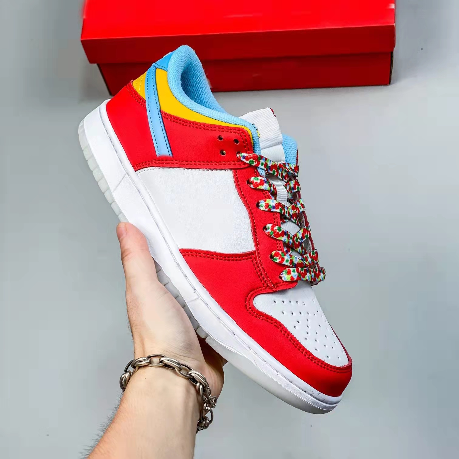 

Fruity Pebbles Shoe LeBrons James Sneaker Dunks Lows Skateboard Shoe Running Shoes Leather Flat Trainers TOP QUALITY DH8009-600 Size 36-46, Color 2