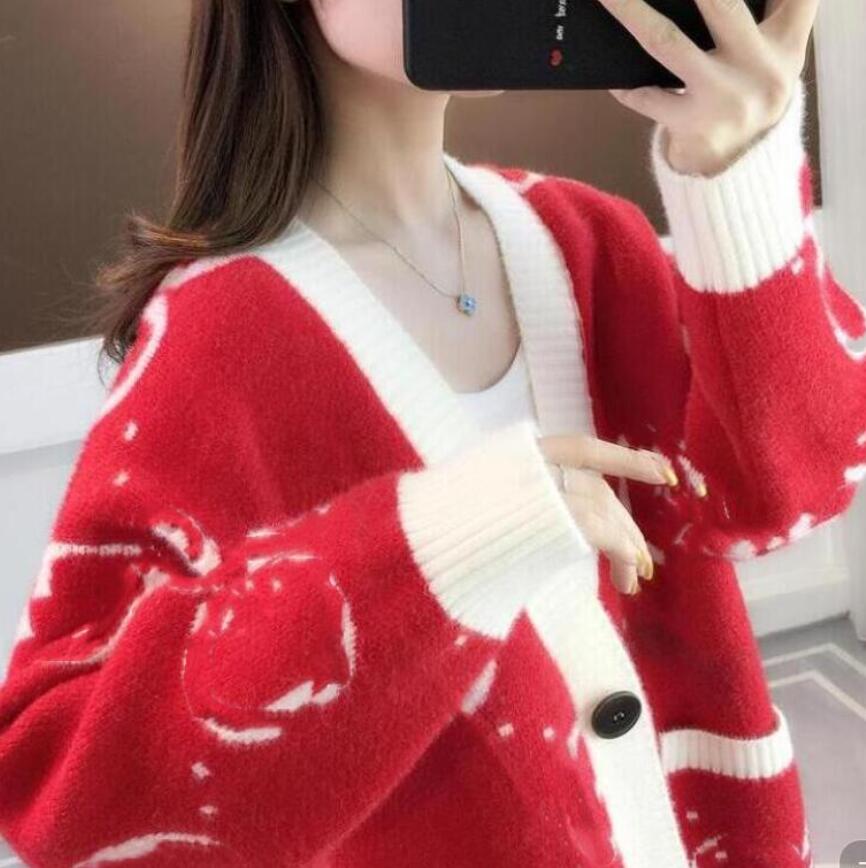 

Womens Sweater GGity Letter Knitted Tops Outwear Classic Designer V-Neck Women Clothing, Pink