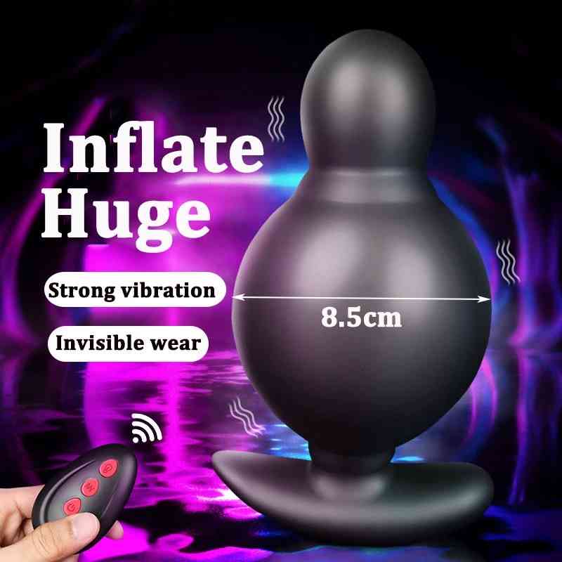 Toys Penis Cock Male Prostate Massager Wireless Remote Control Inflatable Butt Plug Huge Expansion Vagina Anal Vibrator Sex Toy for Men-image-792718425