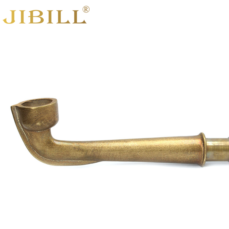 

JIBILL Vintage Smoking Metal Tobacco Pipe Antique Cigarette Holder 2 in 1 Handmade Traditional Retro Copper Extra long Brass Stem 95cm ar0017