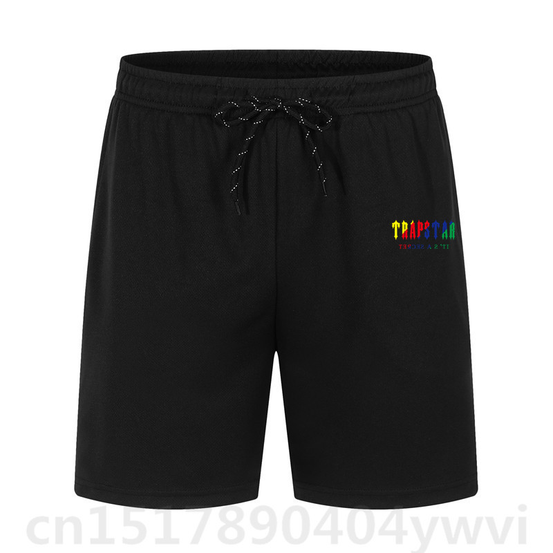 

Men' Shorts Men Gyms Fitness Loose Trapstar Bodybuilding Joggers Summer Quick-dry Cool Short Pants Male Casual BeachMen, White-tl