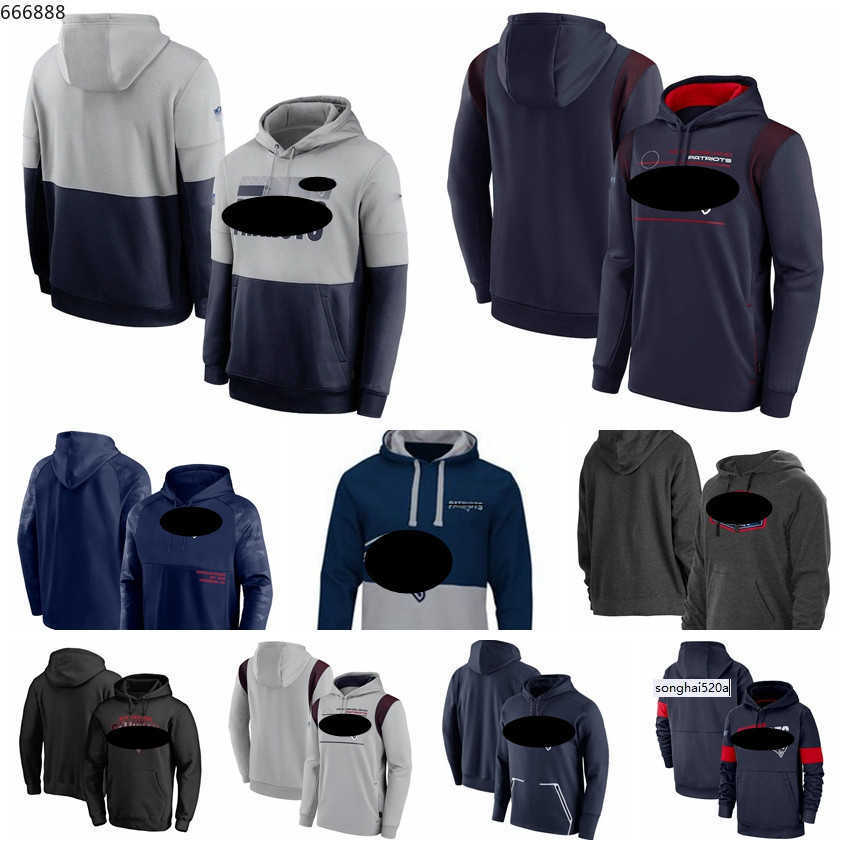 

New England Men Women Youth Patriot 2020 Salute to Service Sideline Therma Performance Pullover Football Hoodie