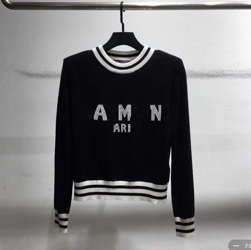 

Sweater Jacket Woman Designer Sweaters Womens Round neck Stripe Sweaters Knit Letter Knitted Long Sleeved Cardigan Fashion Casual Knitwear Shirts, 02