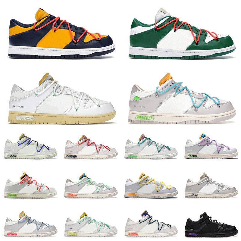 

Shoes Arrival Sports Low Lot The Running NO.01-50 Offs White Rubber Green Strike Unc Smoke Grey Dunks Mens Women Skate Trainers, D23 futura red 36-45