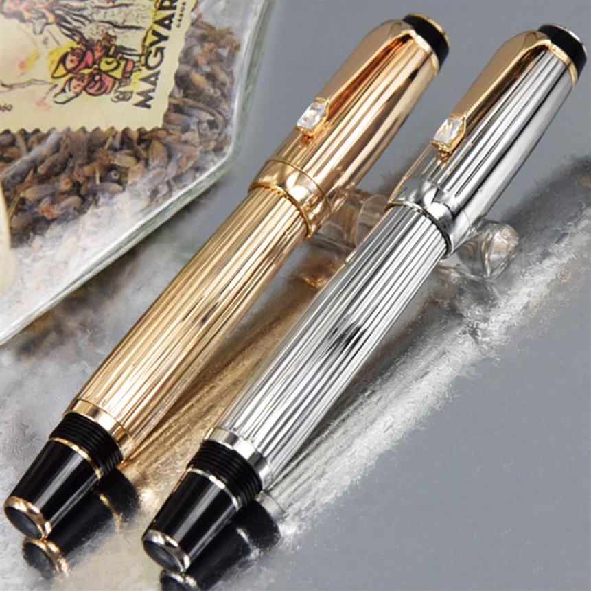 

Luxury Bohemie 4810 iridium Nib Fountain pen Golden Silver white star school office stationery with Diamond cap writing smooth a3072, Random diamond color