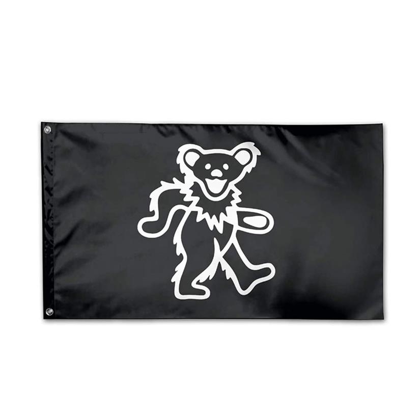 

Grate-Ful Dead Bear Flag 3 X 5 Foot Decorative 100D polyester Indoor Outdoor Hanging Decoration Flag With Brass Grommets Ship1879