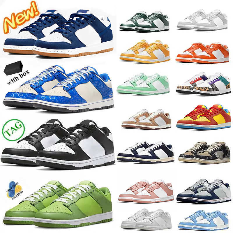 

Shoes with Box Dunks Casual Mens Panda Shoe Gray Fog Syracuse Coast Jackie Robinson Photon Dust Sail Green Eater Candy Women Trainers