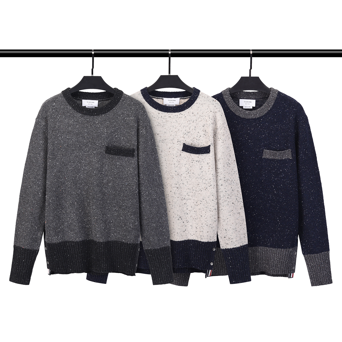 Sweat à capuche de pull masculin automne nouvelle manche à manches longues coure à rayures coréen extérieurement décontractée jacquard tricot tai