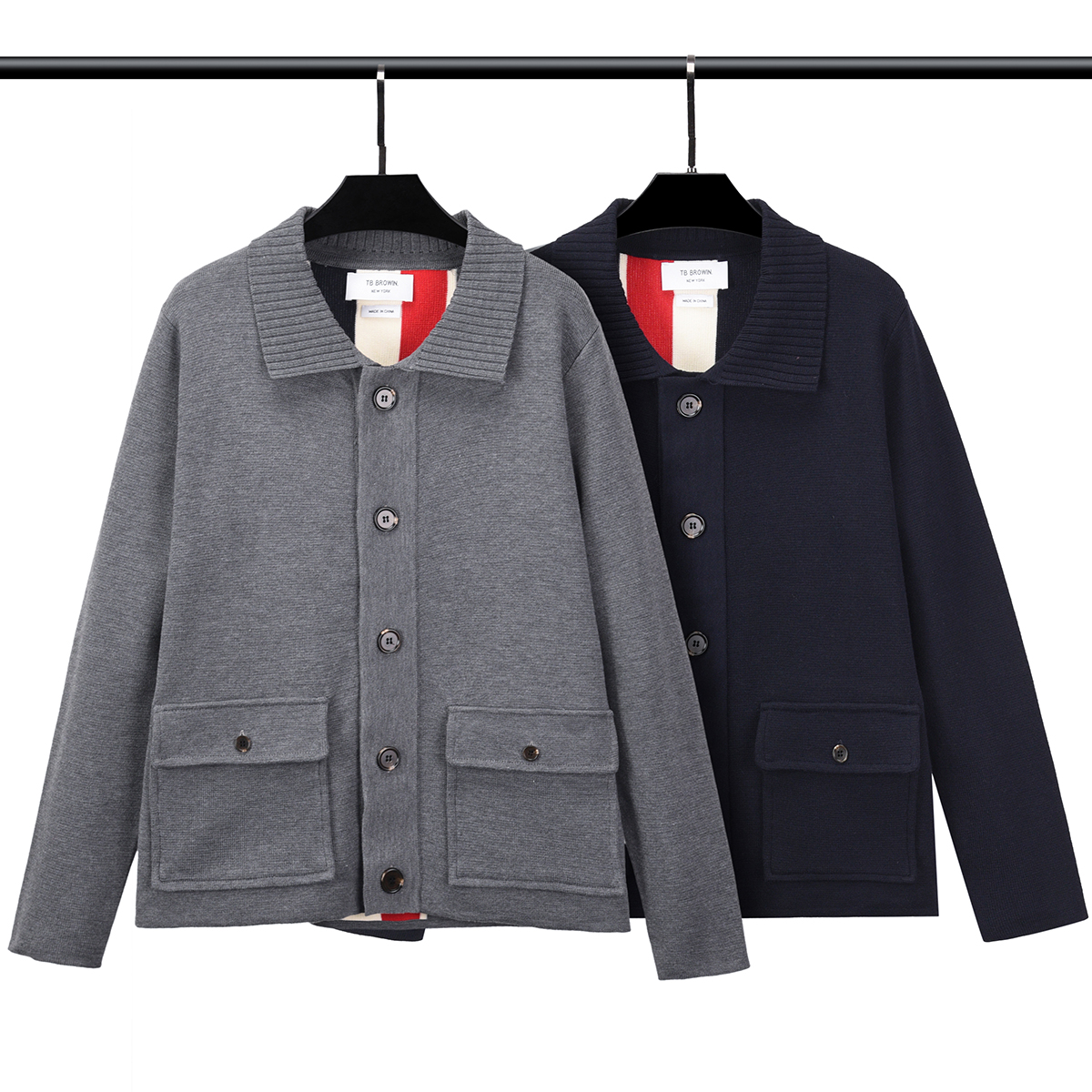 Sweat à capuche de pull masculin Automne Nouveau cardigan à manches longues Single Breasted Striped Korean Outdoor Outdoor Casual Jacquard Knit P