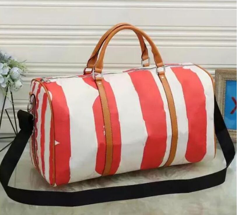 Hommes sac de sport pour femmes bagages à main sacs de voyage sacs à main en cuir grand fourre-tout à bandoulière 45-50-55 cm sacs à dos filles g