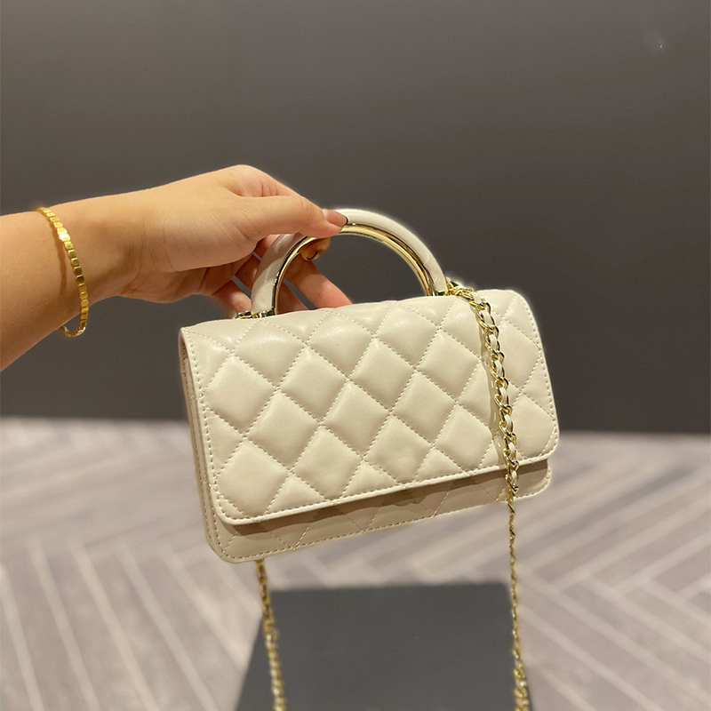 

classic designer bags leather quilted chain shoulder messenger bag designers crossbody women's fashion card holder multifunctional luxurys the tote bag handbag, Black