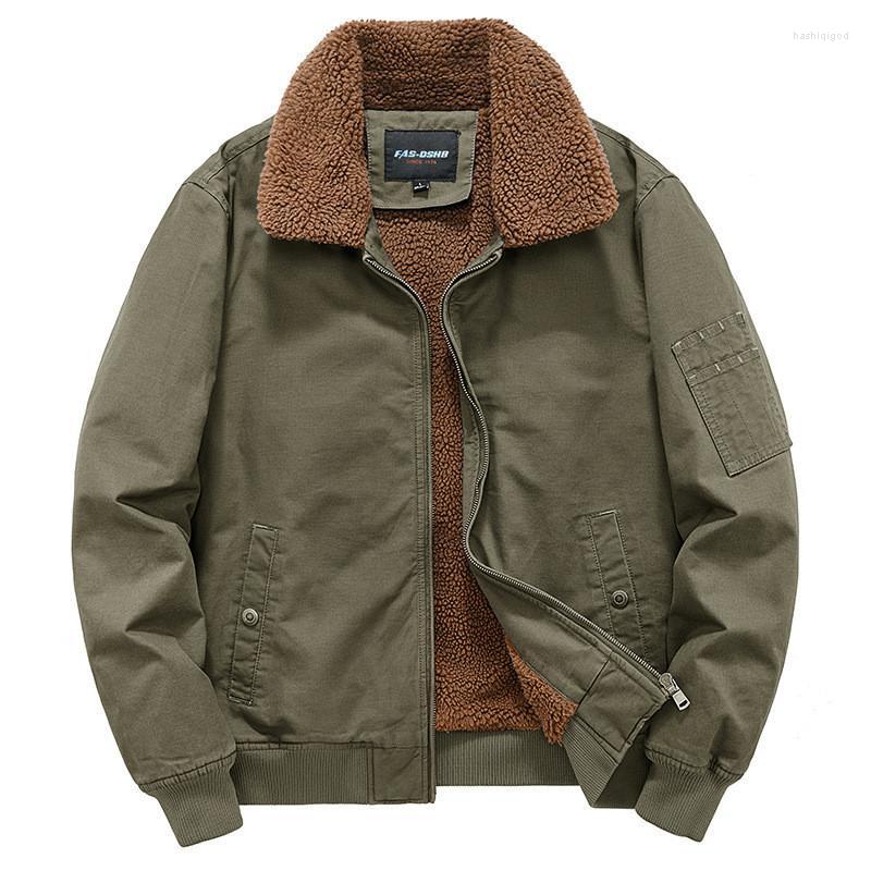 Vestes pour hommes hiver chaud vol Bomber et manteaux polaire doublé épais thermique Cargo Parkas extérieur tactique vêtements d'extérieur grande