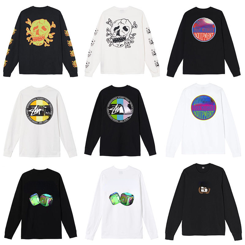 T-shirt en coton d'été Stu Shirts Men Men Femmes Sweatshirt Sweatshirt à manches longues T-shirt American Hip-Hop 3D Pridiment surdimensionné lâc