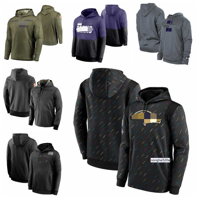 

Baltimores Men Women Youth Raven 2021 Crucial Catch Therma Pullover Football Hoodie Charcoal