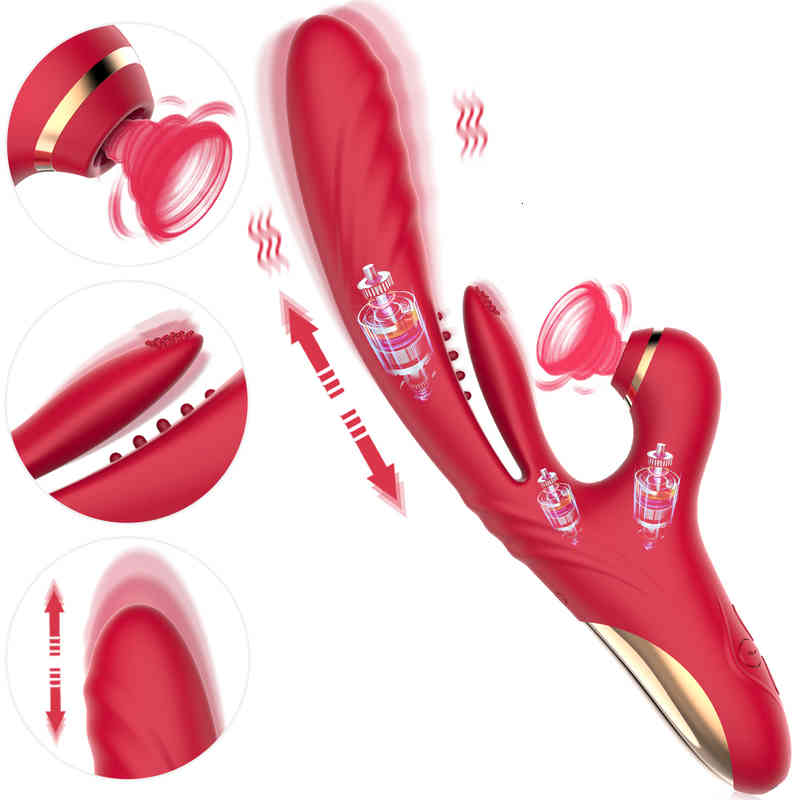 Toys Penis Cock Female Tongue Licking Clit Massager with Clitoris Sucker Vibrato-image-793662250