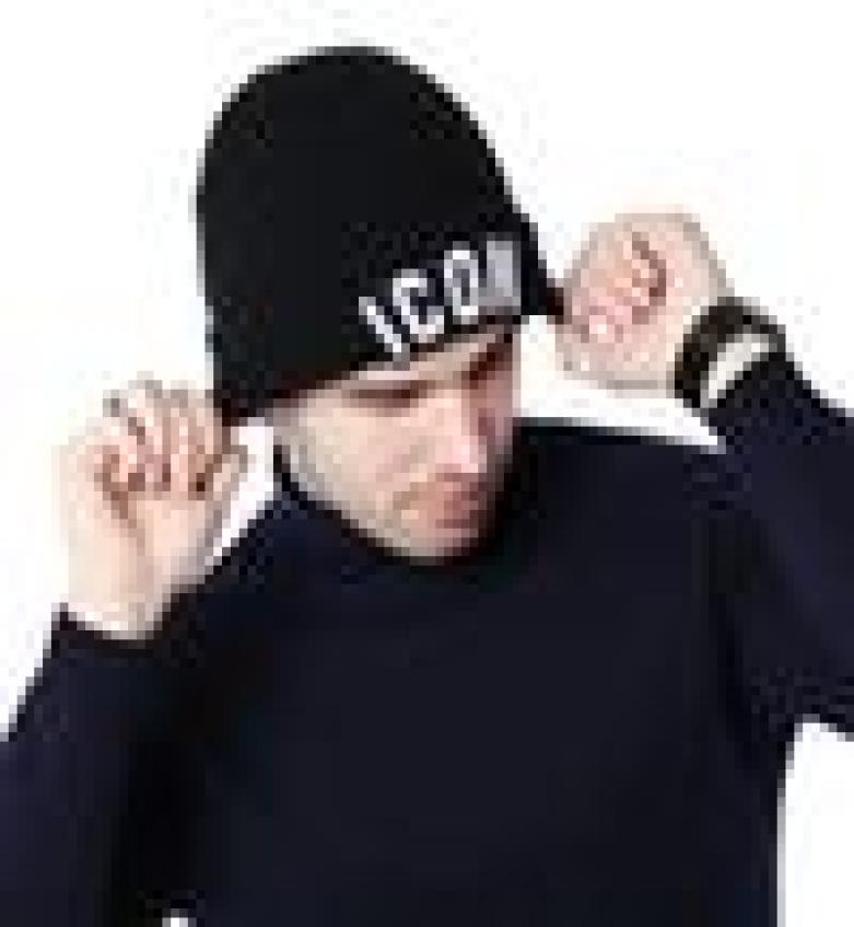 

Men Brand Letter Beanie Couple Knitted Winter Hat Fashion Design Outdoor Sp, Wine red