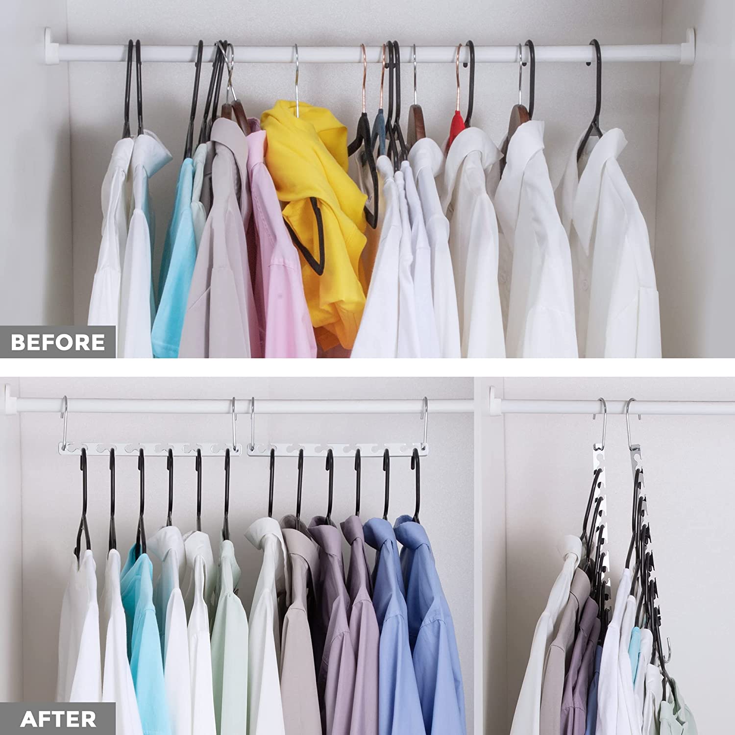 

Nobemall Metal Magic Hangers Space Saving Hangers Closet