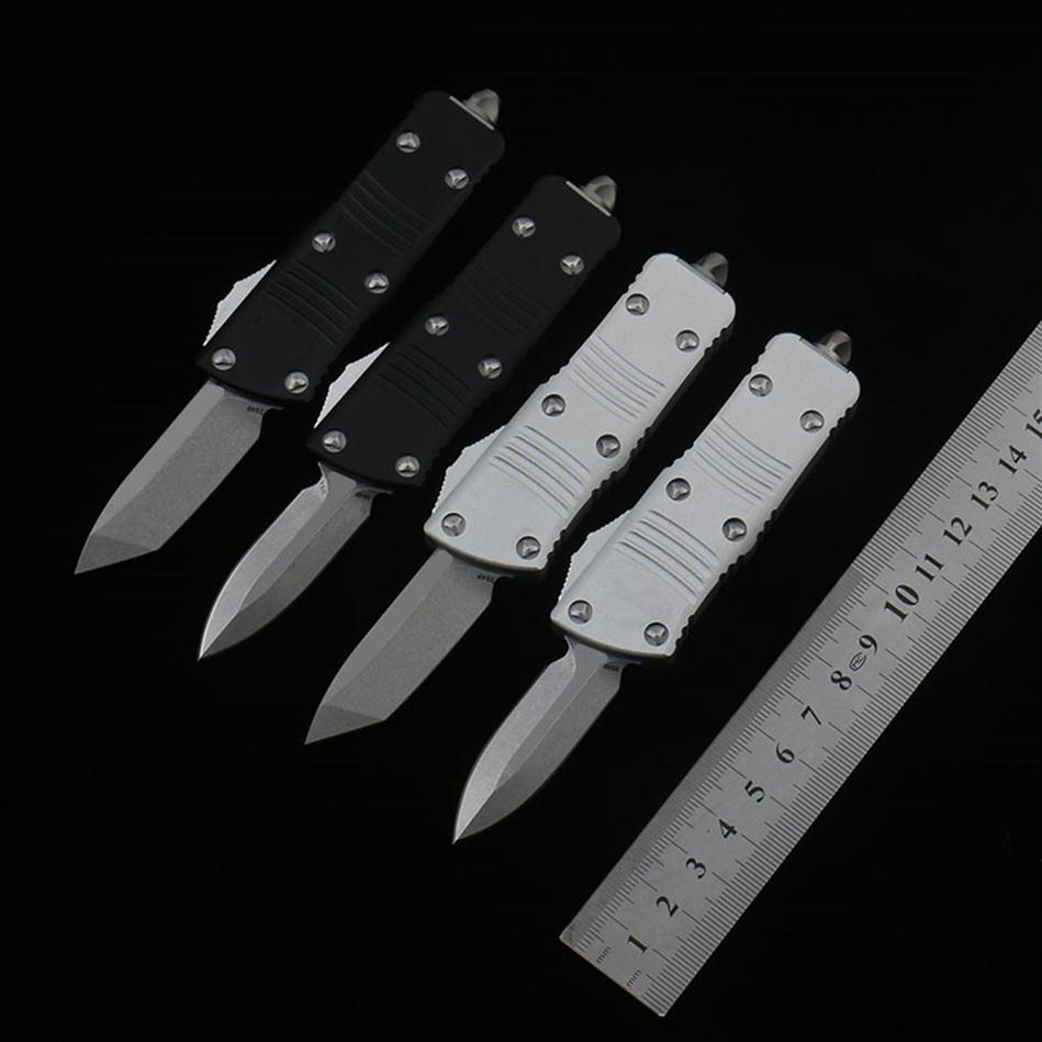

MT Mini TROODON-M Automatic knives Stone washed D2 steel T6-6061 aviation aluminum alloy handle Outdoor camping EDC pocket knife217G