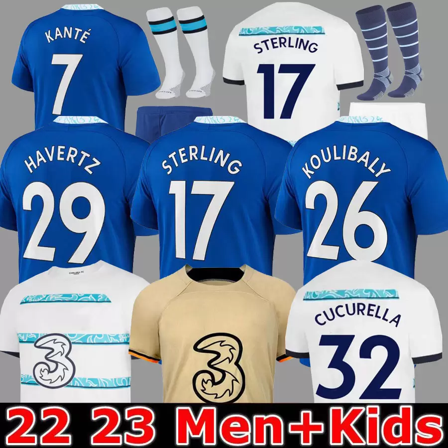 

22 23 CFC Soccer Jerseys STERLING PULISIC MOUNT HAVERTZ ZIYECH CHILWELL KOULIBALY 2022 2023 football shirt men kids set WERNER kits CUCURELLA KANTE uniform set socks, 22 23 home kids