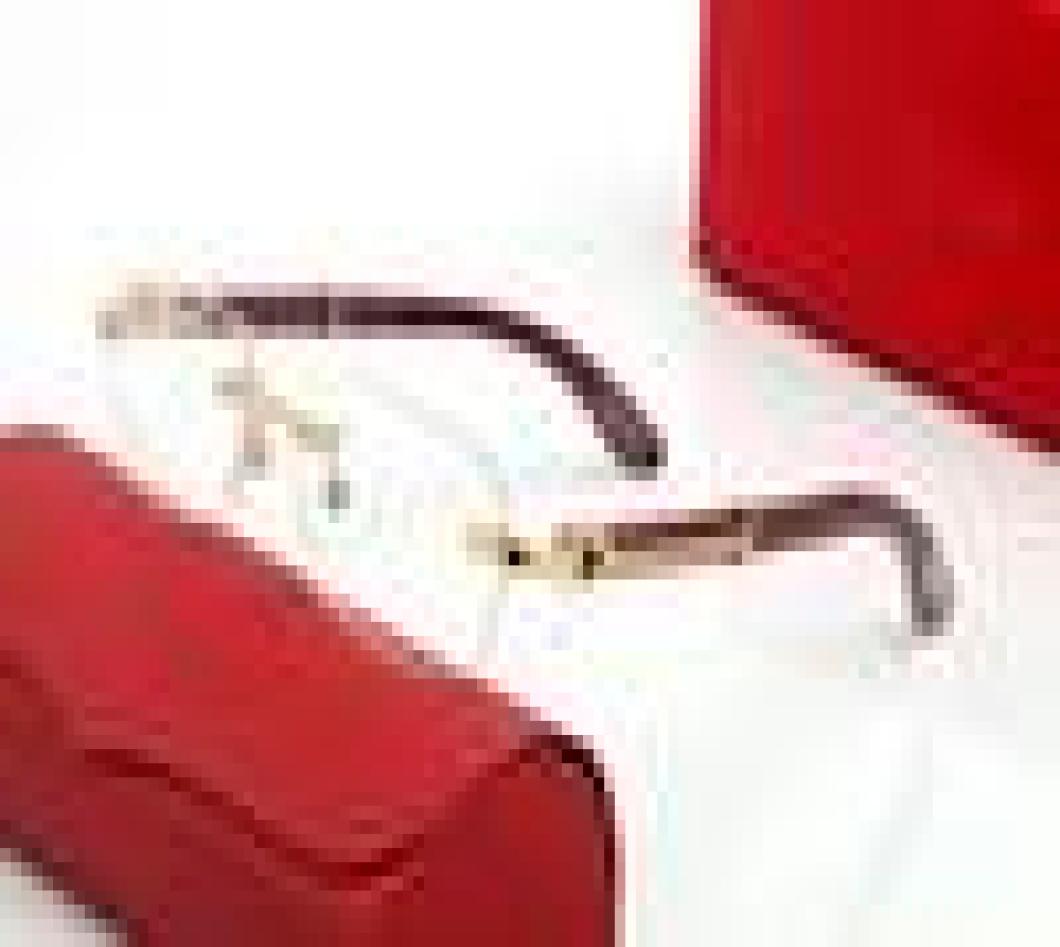 

Men Luxury Fashion Sunglasses Rectangular Shape Metal Rivets Design Gold Gl