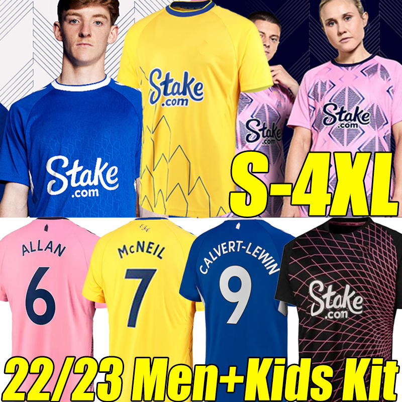 

4XL 22/23 The Toffees third soccer jerseys ANDRE GOMES DELE CALVERT-LEWIN GRAY TOWNSEND DOUCOURE Y.MINA HOLGATE MYKOLENKO GORDON 2022 2023 football shirt men kids kit, Aifudun 22-23 third kit