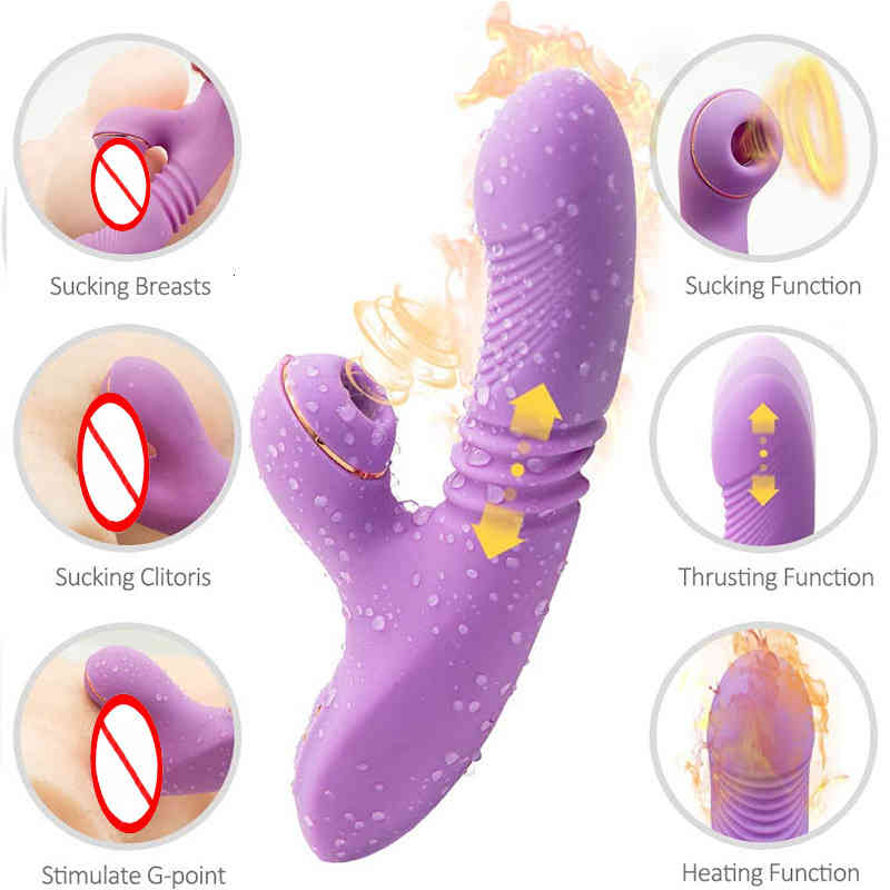 Massager Sex Toys Penis Cock Telescopic Heating Clit Sucker Women g Spot Dildo T-image-793662815