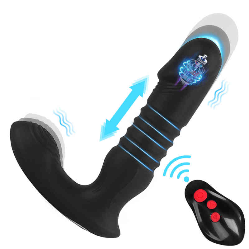 Sex Toys Penis Cock Telescopic Prostate Massager Male Anal Vibrator Butt Plug Stimulator-image-794024099