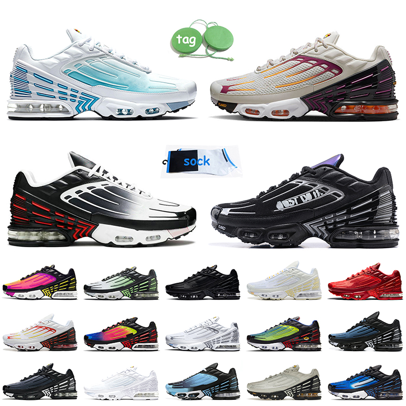 

2022 Tn Plus 3 Tuned III Mens Womens Running Shoes Laser Blue Purple Gold Triple White OG Black Ghost Green Aqua tnplus Tn3 Obsidian Trainers Big Size 12 Sneakers Tns, A13 39-46