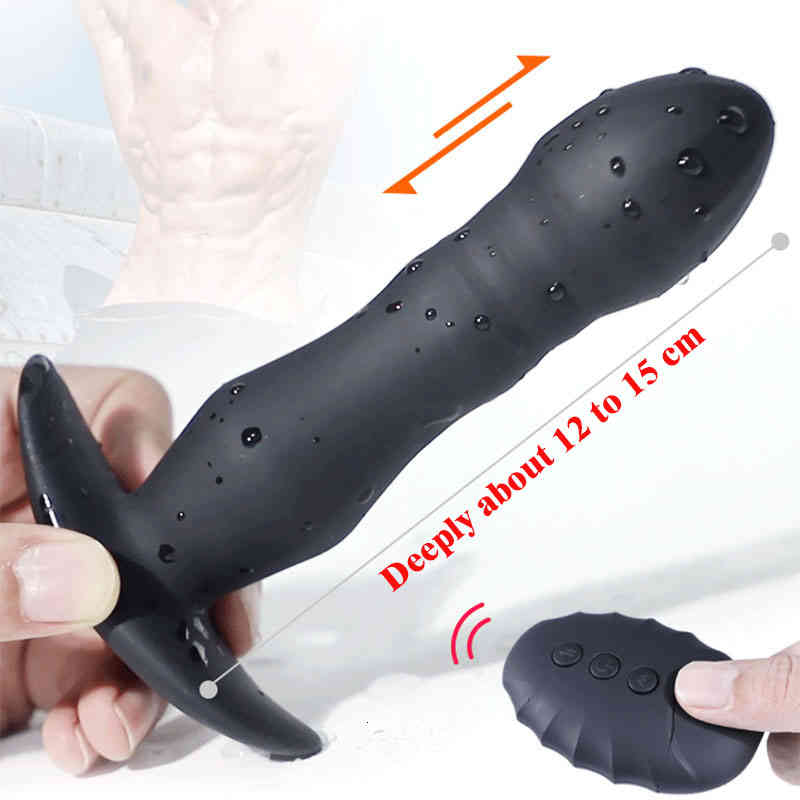 Penis Cock Telescopic Dildo s Male Prostate Massager Wireless Remote Control But