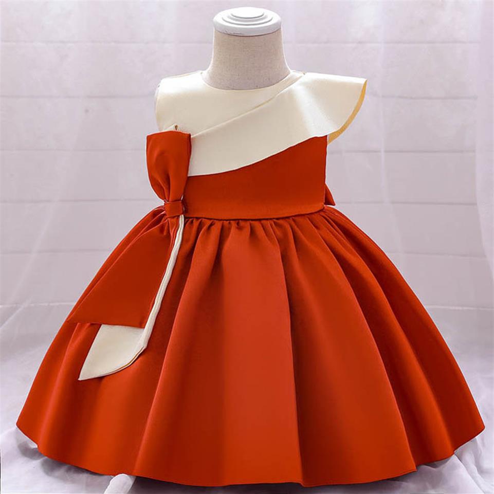 Robes de filles 1ère robe d'anniversaire pour bébé vêtements pour enfants portent la princesse arc enfant fête formelle b7250215i