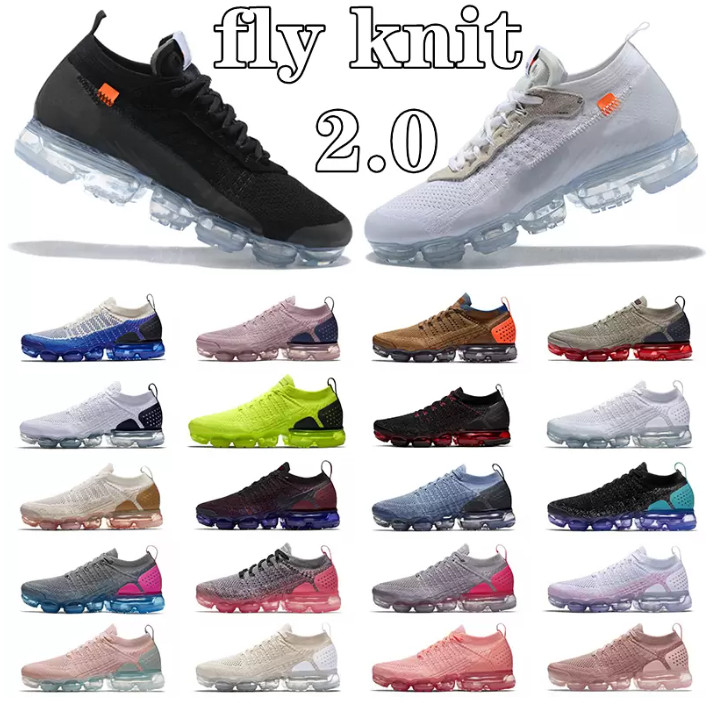

New Fashion Cushion FK 1.0 2.0 Running Shoes Fly CNY Triple Volt Black metallic gold multi-color moon mango Pure Platinum White Knit bred racer blue Men Women Sneakers, Please contact us