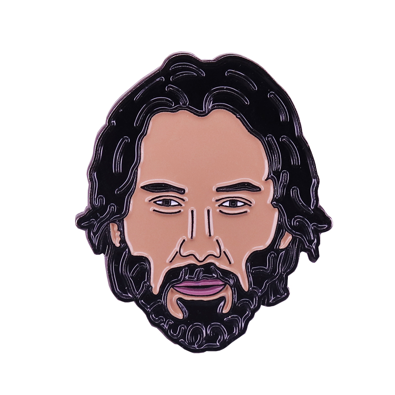 

Keanu Reeves lapel pin John Wick movie fans art collector, As picture