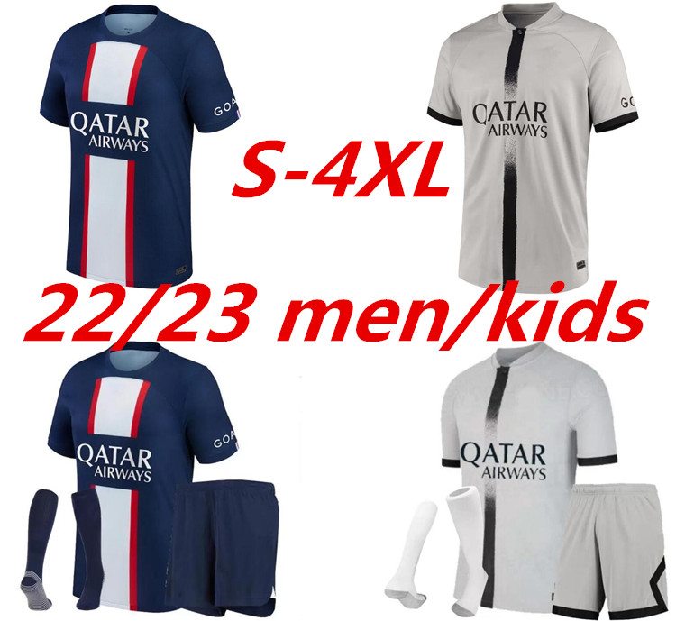 

22 23 Paris MBAPPE soccer jerseys 30 Messis NEYMAR JR HAKIMI football shirts player version men kids kit SERGIO RAMOS SKRINIAR MARQUINHOS VERRATTI jersey 999, Gold