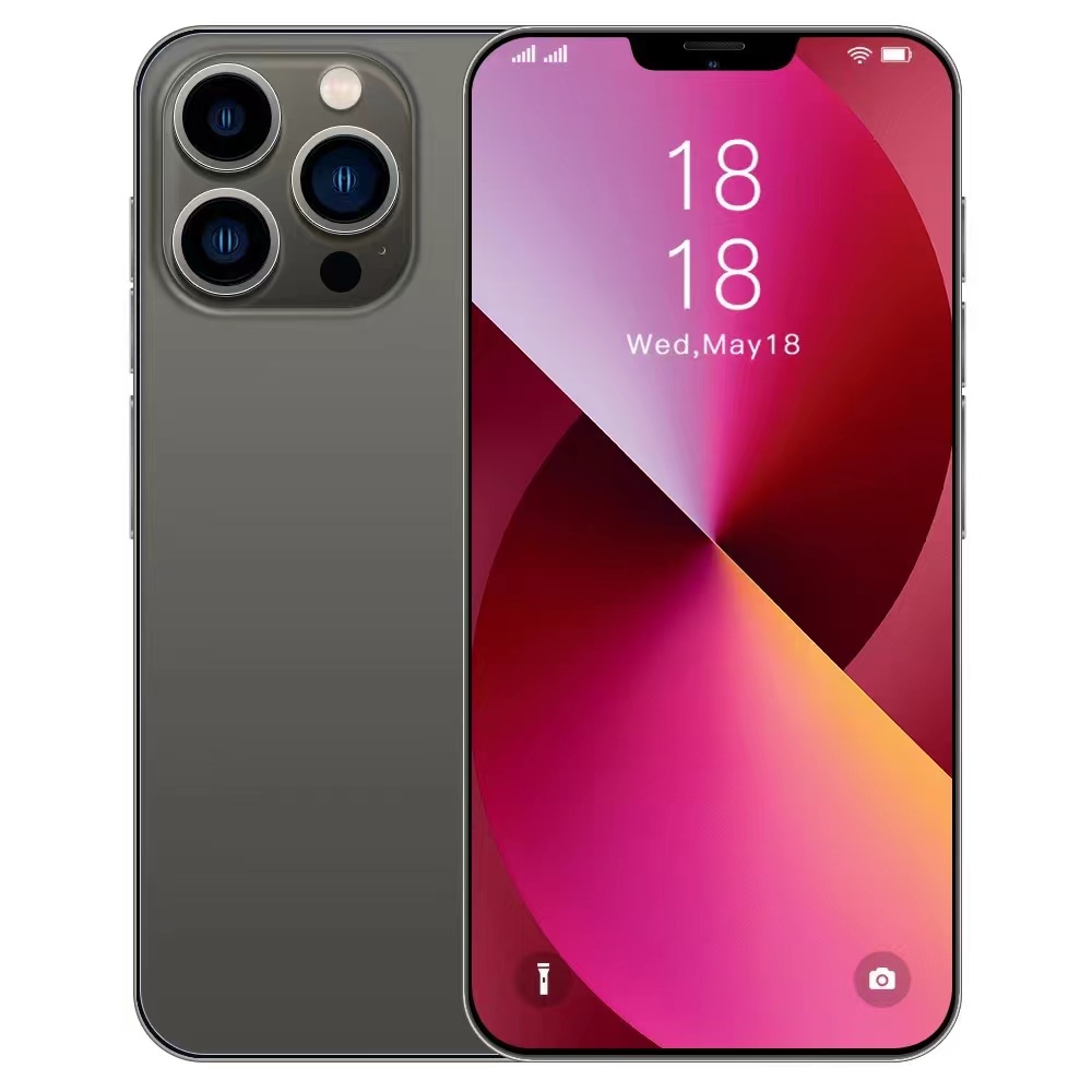 

6.7inch i13 pro max HD screen Smartphones Unlocked phone show 10 Core 4G 5G 512GB LET Cell phones Dual SIM phone, Black