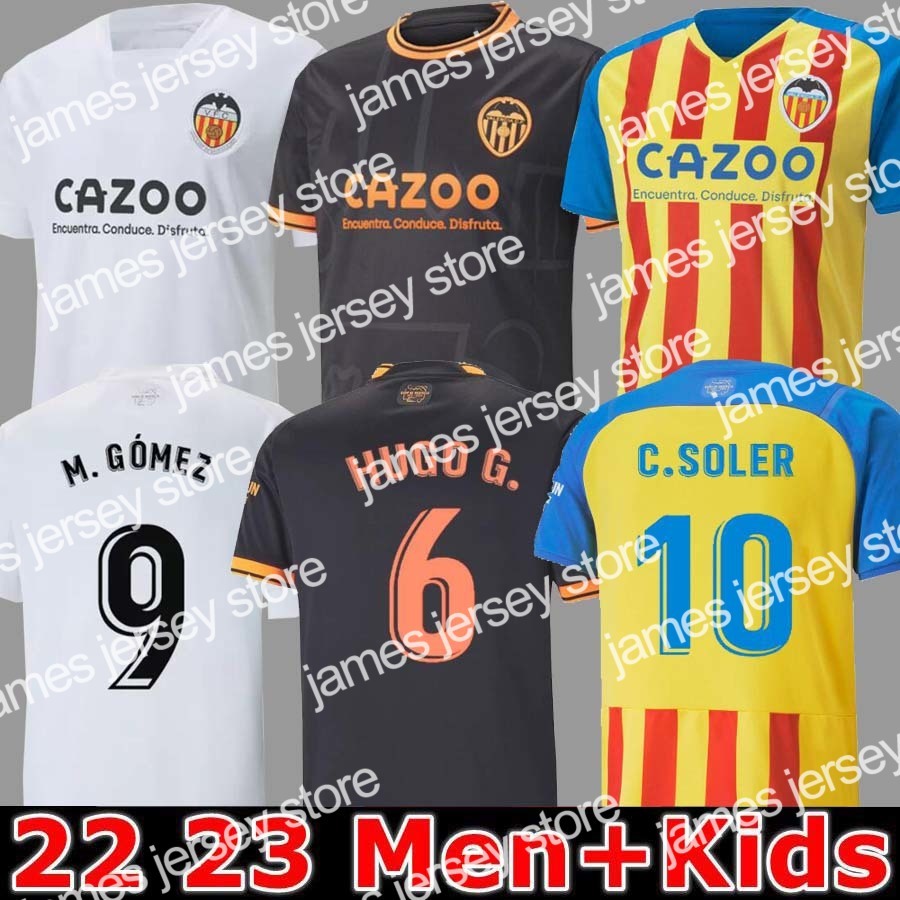 

New New 22 23 valencia soccer jerseys GUEDES GAMEIRO camisetas de futbol RODRIGO Gaya M.Gomez men kids kit football shirts 2022 2023 Rivero C.SOLER, 22 23 third aldult