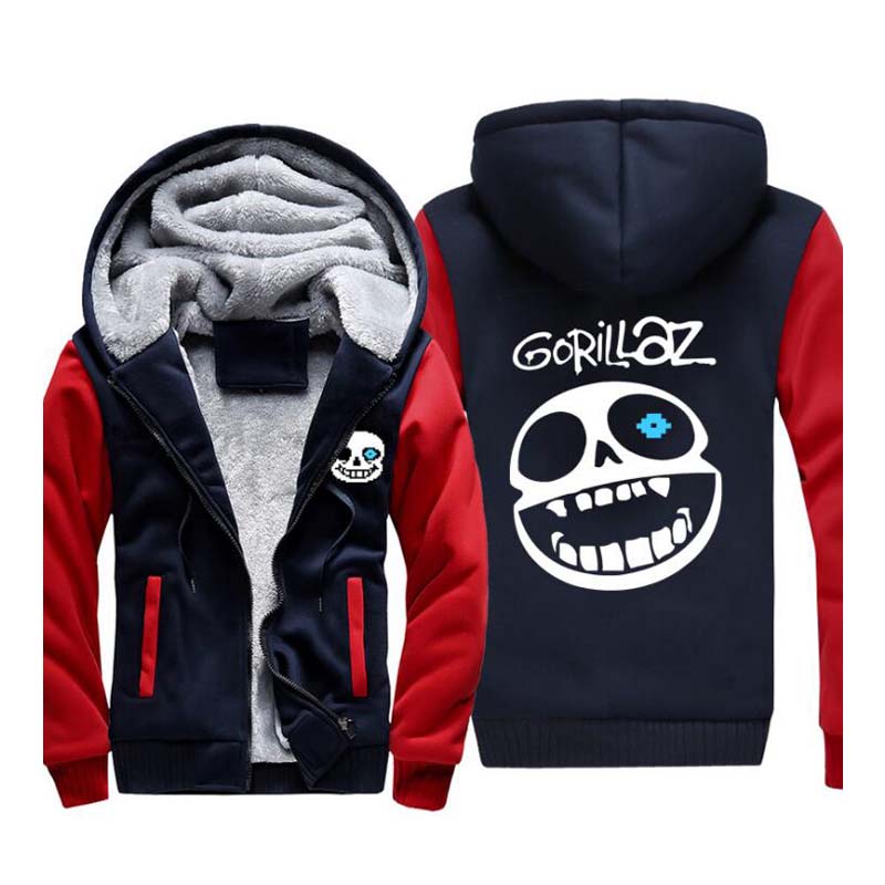 

Men's Hoodies & Sweatshirts Undertale Hoodie Game Sans GORILLAZ Coat Jacket Winter Men Thick Zipper SweatshirtMen's, 25
