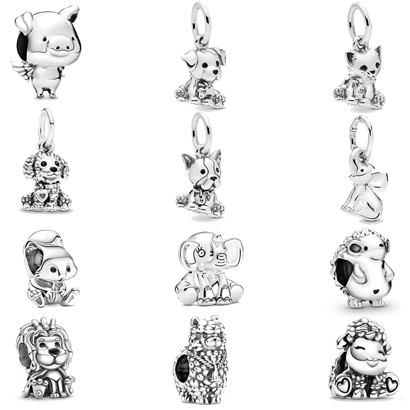 Other High Quality S925 Sterling Silver Hedgehog And Dog Charm Beads Suitable For Original Bracelet Diy Ladies Jewelry GiftsOther OtherOther