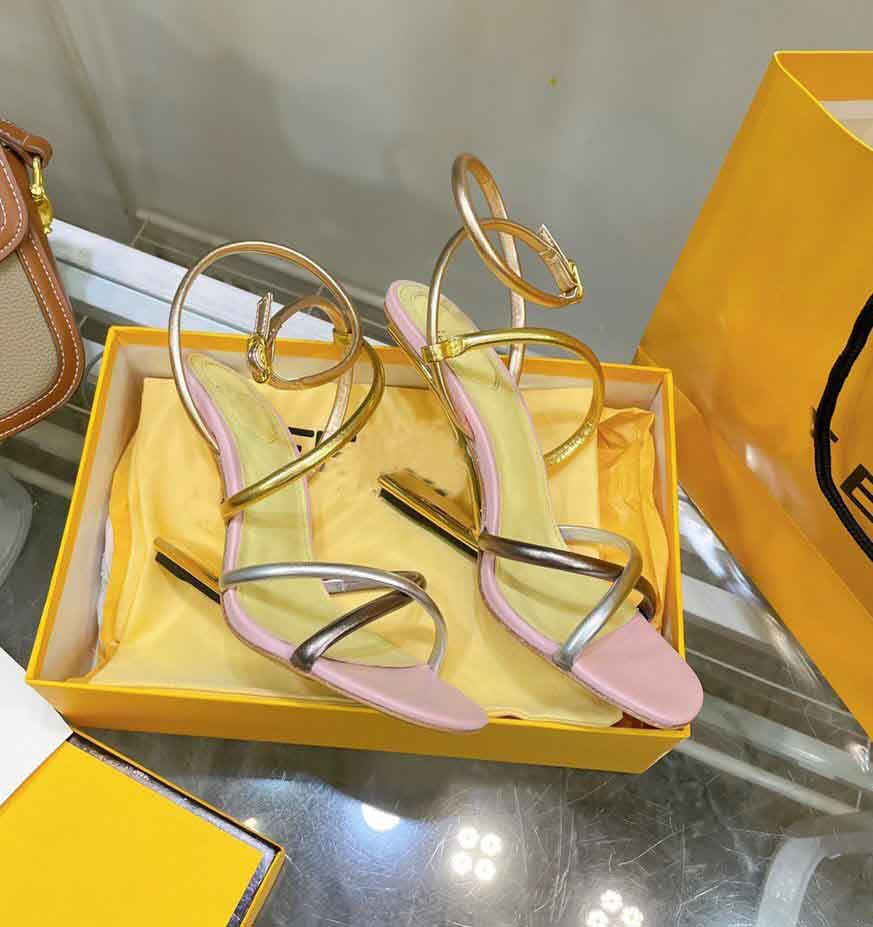 

Summer Perfect First Nappa Leather Sandals Shoes Women High-heeled Cross Strappy Party Dress Gladiator Sandalias EU35-42 Box