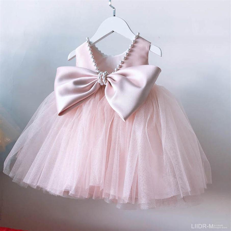 Filles robes bébé fille robe enfants vêtements princesse en dentelle jupe d'été de mariage pour enfants de perle de perle de net b74472697
