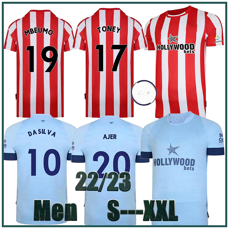 

22 23 Forss Brentfords Soccer JerseyS 2022 2023 Canos Jensen Thompson Pinnock Toney Henry away men football shirt Jansson Mbeumo Ajer Jorgensen fosu Baptiste Janelt, 22/23 home+patch