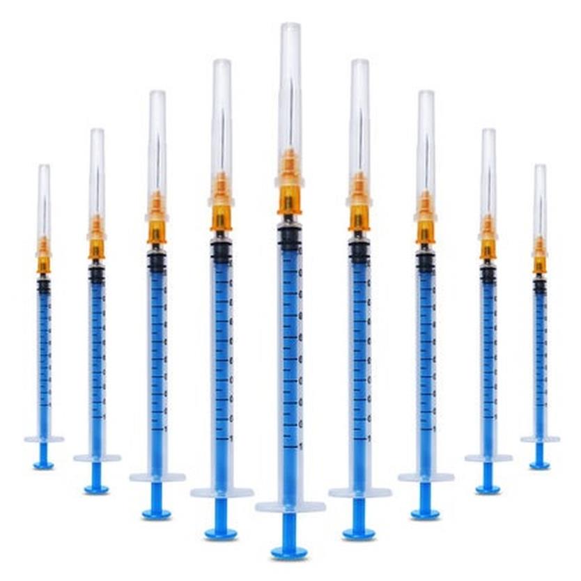 

Lab Supplies Whole 1ml Plastic Industry Syringe Disposable injector With needles 50pcs3280